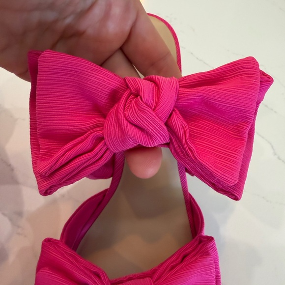 NWOT ANTONIO MELANI Open Toe Bow Mule Heels - Picture 3 of 8